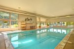 Shared indoor community pool in Lakeside Village